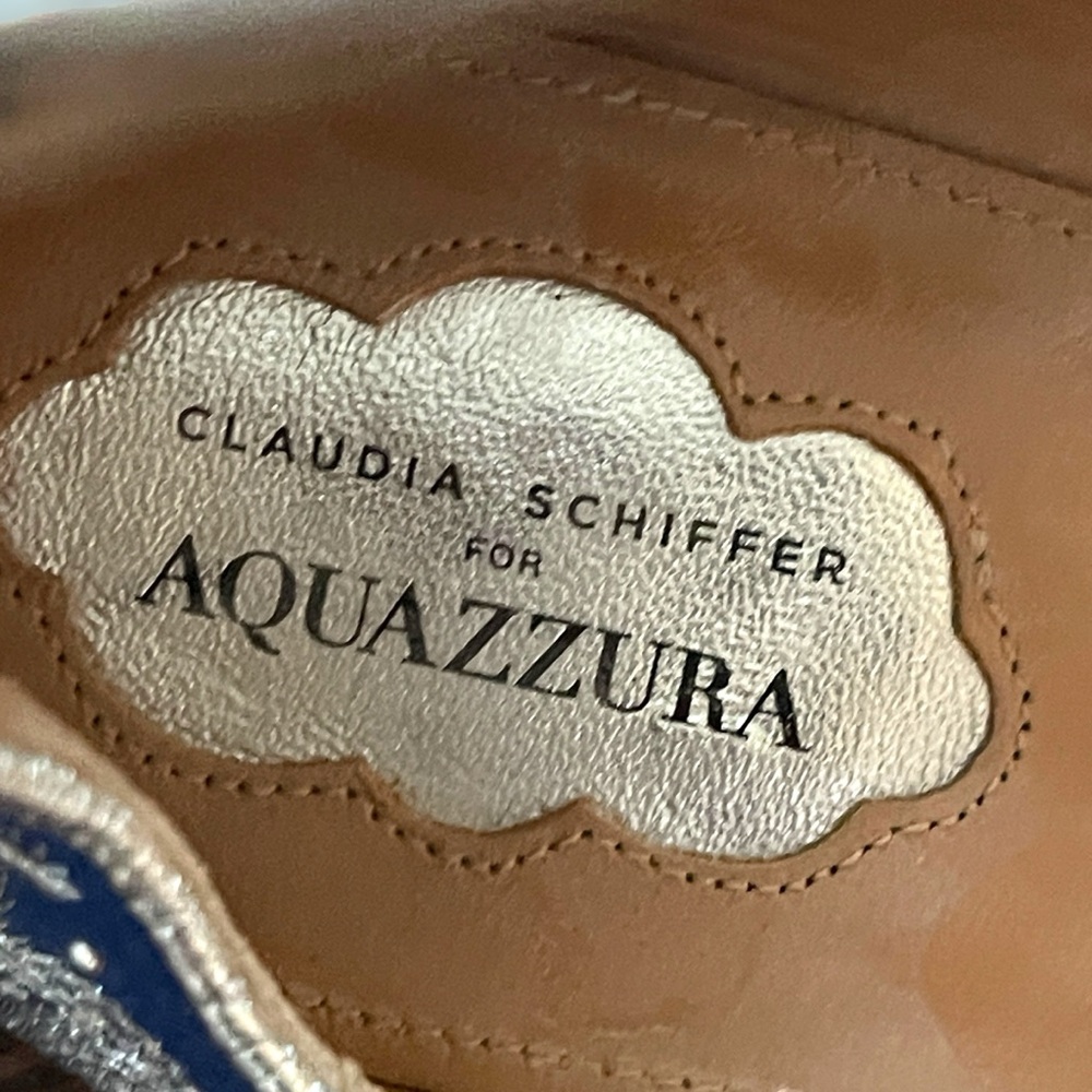 ‼️❤️SOLD❤️‼️AQUAZZURA Claudia Schiffer Cloudy Star Ballet Flats • Size 8.5 US - Picture 6 of 12